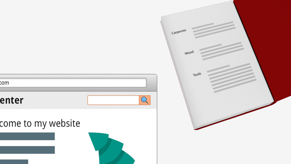 A book offers an index so specific information can be quickly found, a website should have a search facility to achieve the same goal.